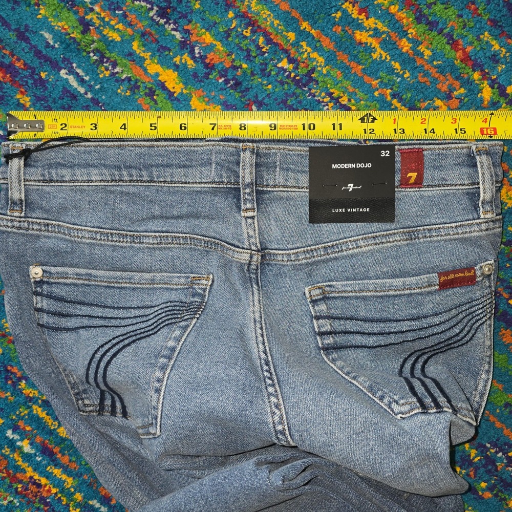 NWT 7 For All Mankind Modern Dojo Luxe Vintage Oceanstone Womens 32 x 34 - Picture 8 of 9
